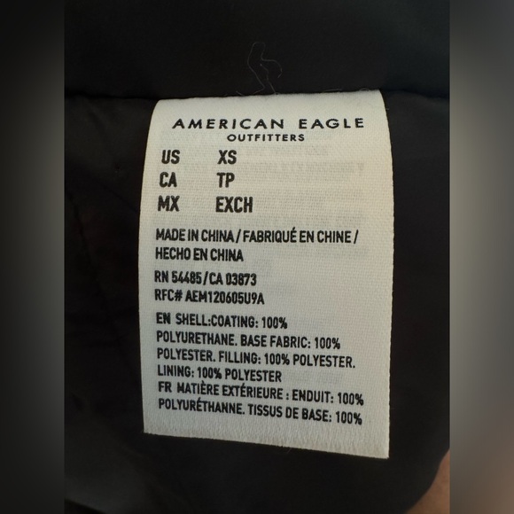 American Eagle big puffer jacket, like new, men’s XS black - Picture 4 of 16